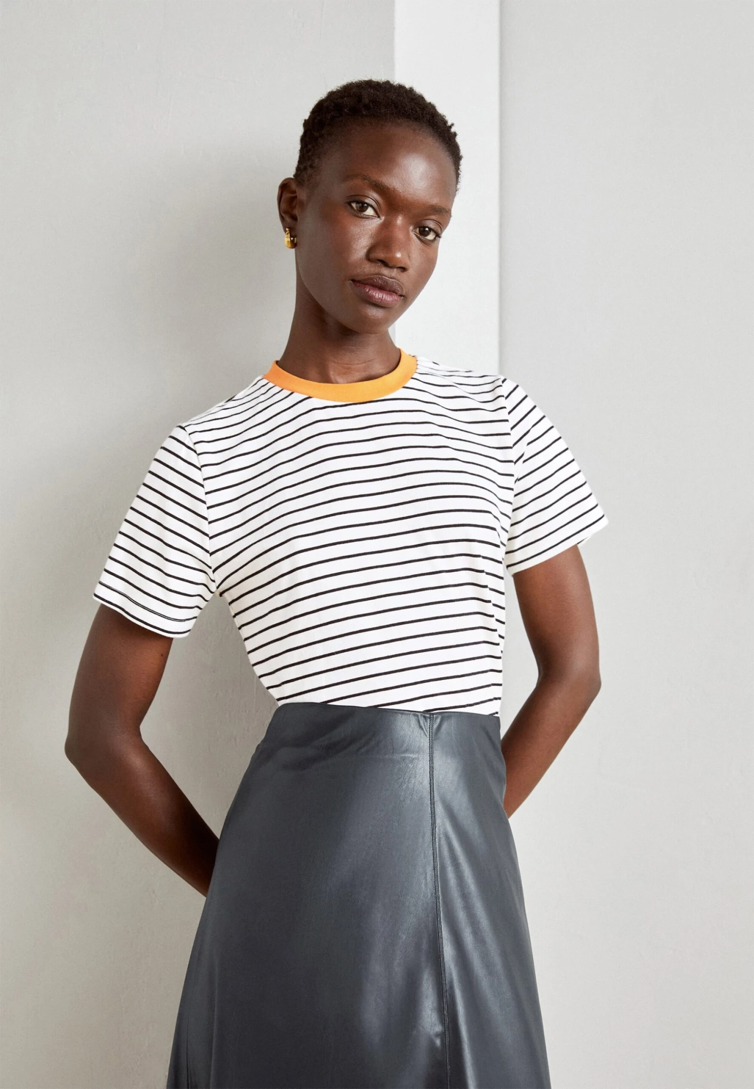 Anna Field T-Shirt Con StampaBlack/Off-White/Orange Donna T-shirt E Top AN621D19F-Q11 3 Anna Field T-Shirt Con StampaBlack/Off-White/Orange Donna T-shirt E Top AN621D19F-Q11