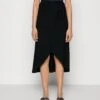 Anna Field Basic Wrap Over Midi Skirt- Gonna A Campana - Black -Anna Field 161673da8d96477e901a7ce66959ee74