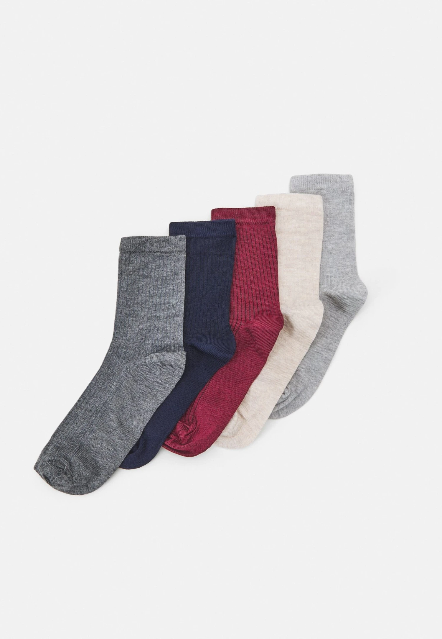Anna Field 5 Pack - Calze - Grey/Dark Red/Blue 3 Anna Field 5 Pack - Calze - Grey/Dark Red/Blue