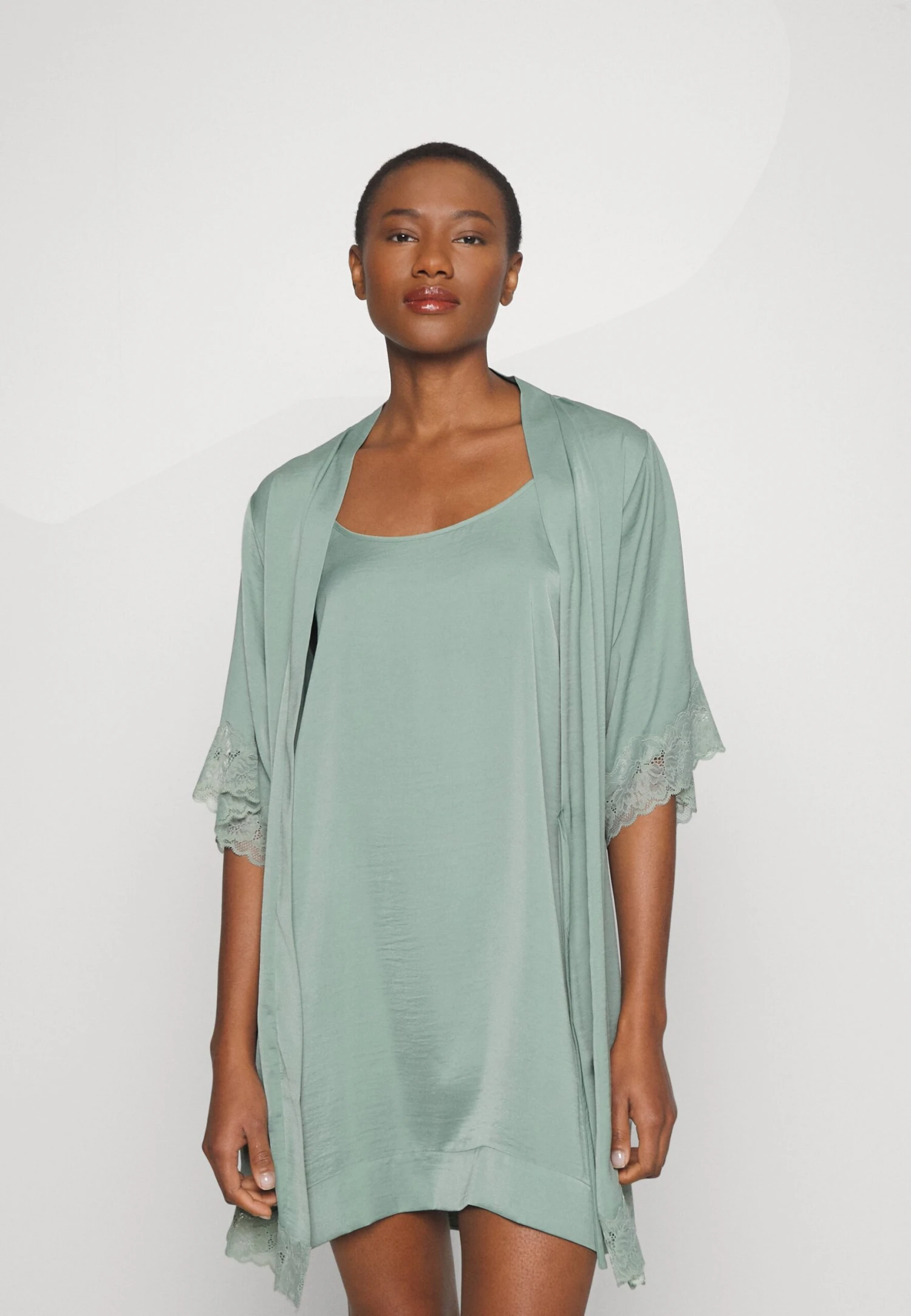 Anna Field AccappatoioGreen Donna Intimo Notte E Loungewear AN681P09P-M11 4 Anna Field AccappatoioGreen Donna Intimo Notte E Loungewear AN681P09P-M11 - immagine 2