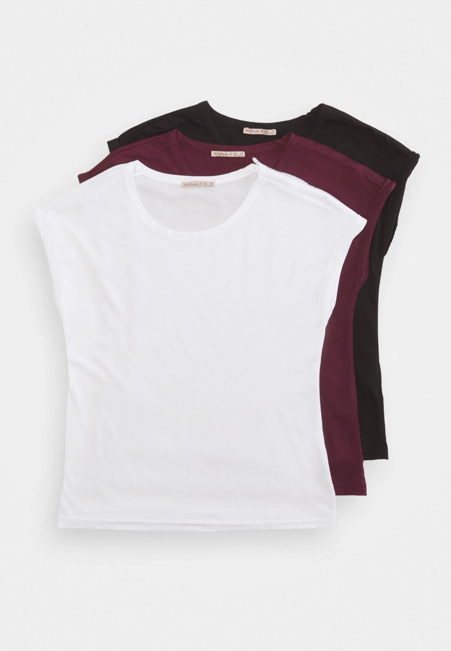 Anna Field 3 PackT-Shirt BasicDark Red/White/Black Donna T-shirt E Top AN621D140-G11 10 Anna Field 3 PackT-Shirt BasicDark Red/White/Black Donna T-shirt E Top AN621D140-G11 - immagine 8