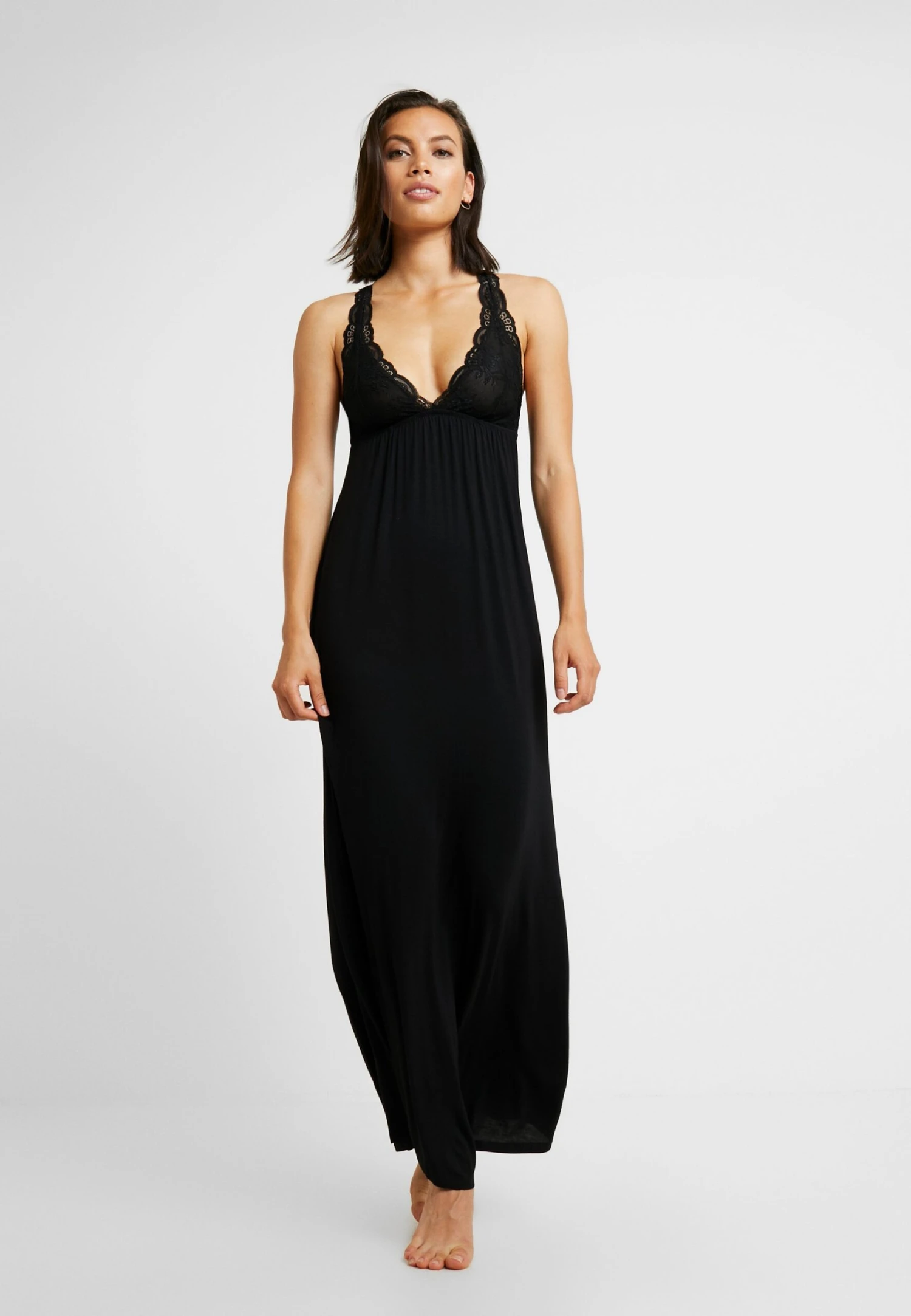 Anna Field Anna Long Viscose Dress Camicia Da NotteBlack Donna Intimo Notte E Loungewear AN681P02Q-Q11 3 Anna Field Anna Long Viscose Dress Camicia Da NotteBlack Donna Intimo Notte E Loungewear AN681P02Q-Q11