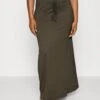 Drawstring WaistbandGonna Lunga Khaki Donna Gonne AX821B00M-N11