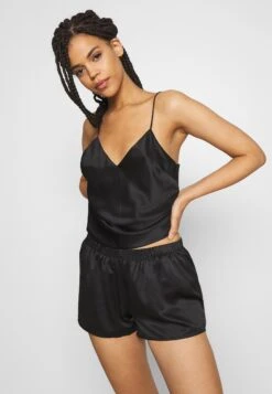 Anna Field Simple Satin Short SetPigiamaBlack Donna Intimo Notte E Loungewear AN681P05F-Q11 -Anna Field bf9abd9ea6a24dcb9383c9f8cd7f5605