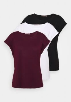 Anna Field 3 PackT-Shirt BasicBlack/White/Dark Red Donna T-shirt E Top AN621D0XJ-Q12 -Anna Field df63b55f596743809ebb7dbe439ab976