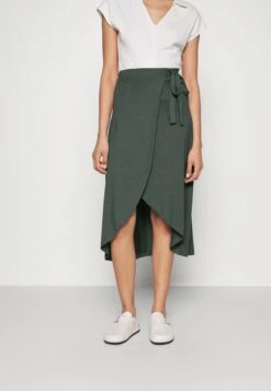 Anna Field Basic Wrap Over Midi Skirt Gonna A CampanaLight Green Donna Gonne AN621B0B1-M11