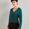 Anna Field Long Sleeve Wrap Blouse With Collar Maglietta A Manica LungaDark Green Donna T-shirt E Top AN621D1A8-M11 1 Anna Field Long Sleeve Wrap Blouse With Collar Maglietta A Manica LungaDark Green Donna T-shirt E Top AN621D1A8-M11 -Anna Field f38b65b58b4c4ef6a733d8cffaeab0ef